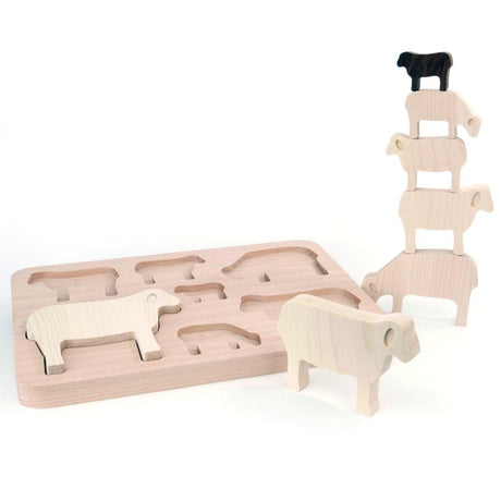 Bajo: drewniane puzzle Owce - Noski Noski