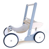 Bajo: drewniany pchacz/ wózek Baby Walker White - Noski Noski