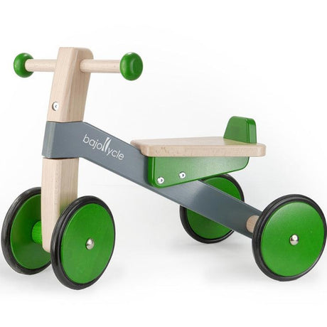 Pchacz dla dzieci BajoCycle drewniany, stabilny jeździk, stylowy rowerek dziecięcy, doskonały prezent na roczek.