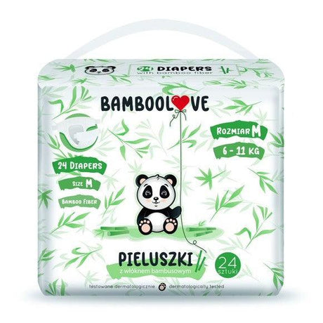 Bamboolove: pieluchy bambusowe M 6-11 kg 24 szt. - Noski Noski