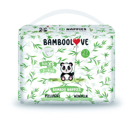 Bamboolove: pieluchy bambusowe XS 2-4 kg 27 szt. - Noski Noski