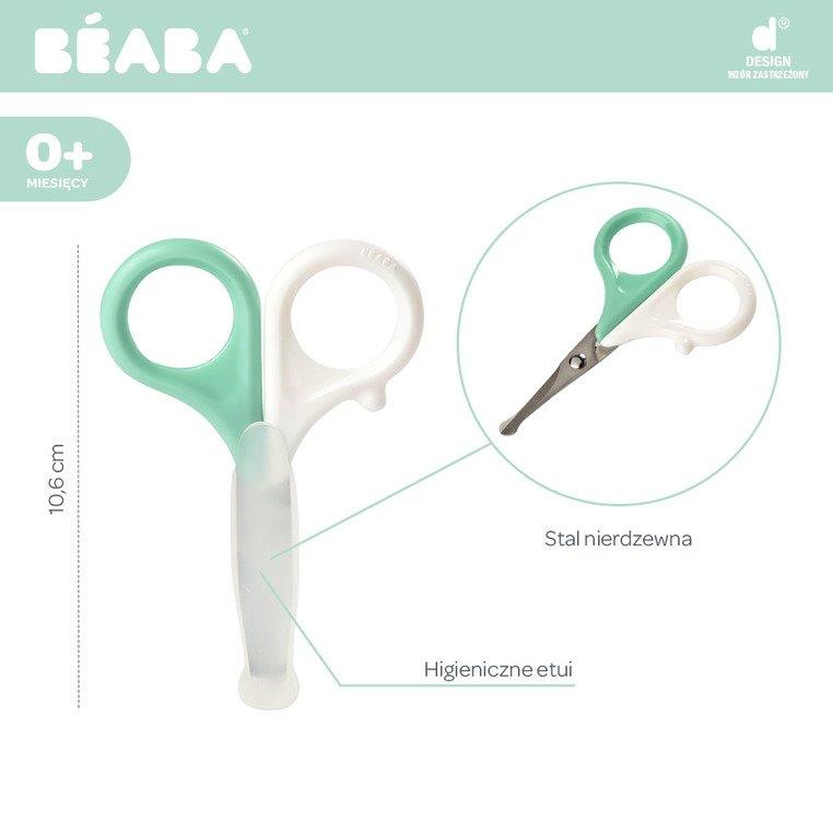 Béaba: bezpieczne nożyczki do paznokci etui Baby Nail Clippers Aqua - Noski Noski