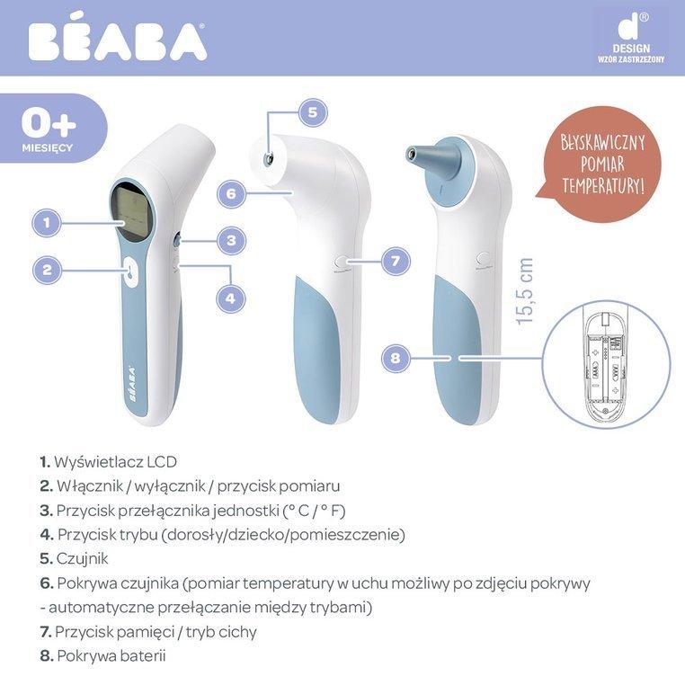 Beaba: elektroniczny termometr bezdotykowy Thermospeed - Noski Noski
