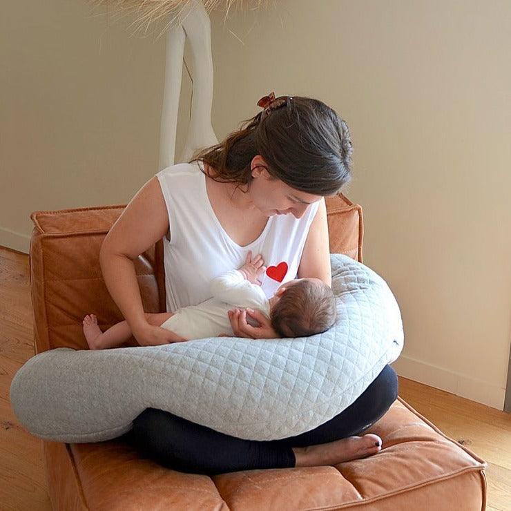 Beaba: ergonomiczna poduszka ciążowa Big Flopsy Heather Grey - Noski Noski