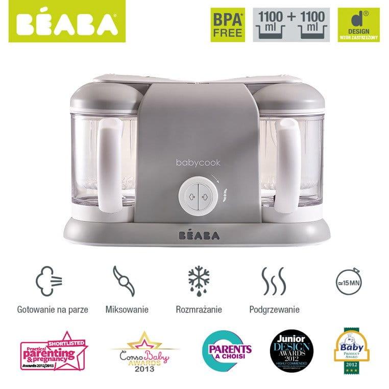 Beaba: wielofunkcyjne urządzenie do gotowania Babycook Plus Grey - Noski Noski