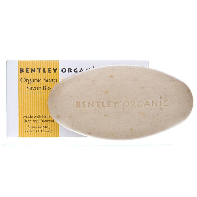 Bentley Organic: wygładzające mydło w kostce z miodem, otrębami i płatkami owsianymi - Noski Noski