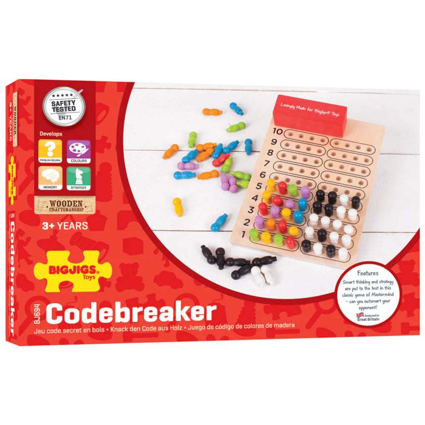 Bigjigs Toys: drewniana gra mastermind Codebreaker - Noski Noski