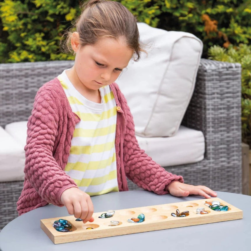 Bigjigs Toys: drewniana gra planszowa Mancala - Noski Noski