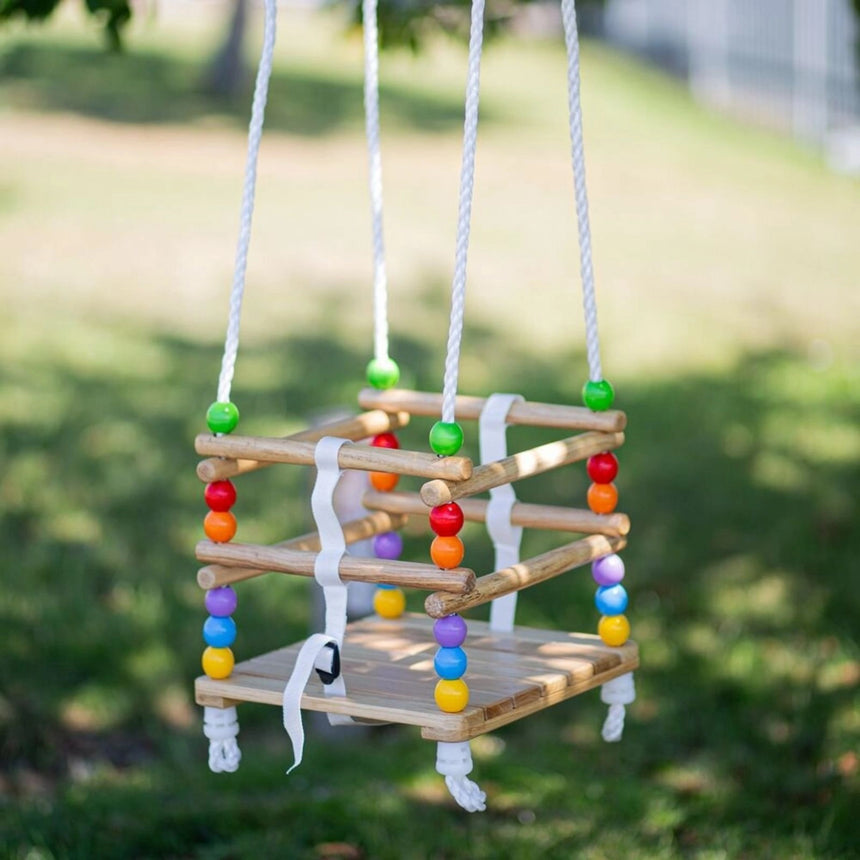 Bigjigs Toys: drewniana huśtawka Cradle Swing - Noski Noski