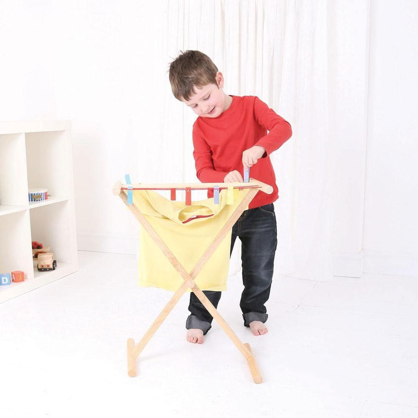 Bigjigs Toys: drewniana suszarka na pranie Clothes Airer - Noski Noski