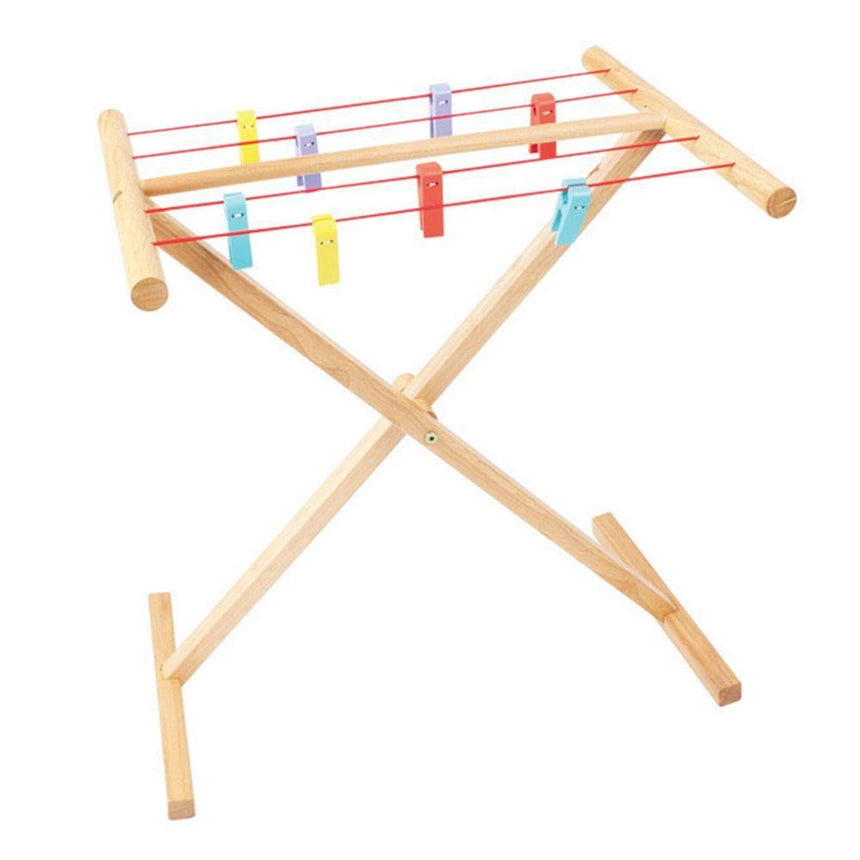 Bigjigs Toys: drewniana suszarka na pranie Clothes Airer - Noski Noski