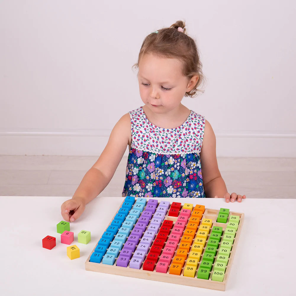 Bigjigs Toys: drewniana tablica numeryczna Number Tray - Noski Noski