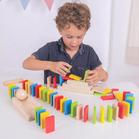 Bigjigs Toys: drewniane Domino Run - Noski Noski