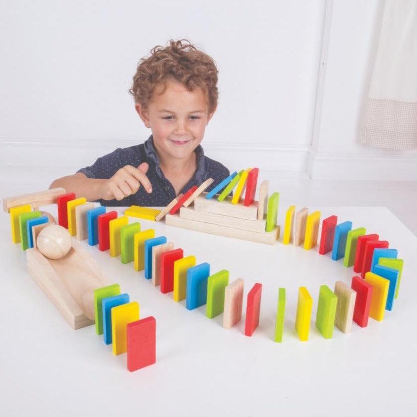 Bigjigs Toys: drewniane Domino Run - Noski Noski