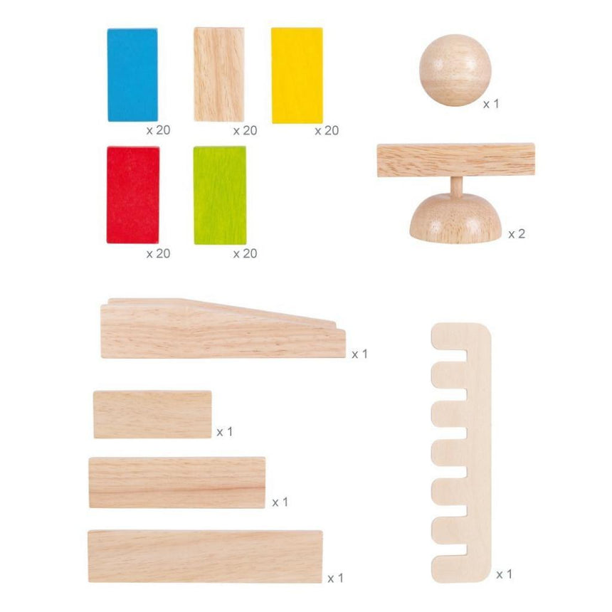 Bigjigs Toys: drewniane Domino Run - Noski Noski