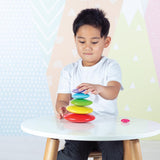 Bigjigs Toys: drewniane kamyki otoczaki Rainbow Stacking Pebbles - Noski Noski