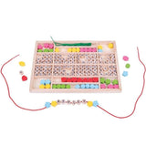 Bigjigs Toys: drewniane koraliki do nawlekania Literki - Noski Noski
