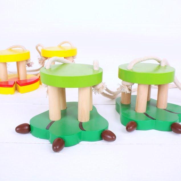 Bigjigs Toys: drewniane mini szczudła Łapy Smoka - Noski Noski
