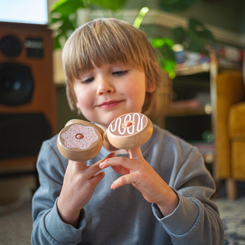 Bigjigs Toys: drewniane pączki Doughnut Crate - Noski Noski