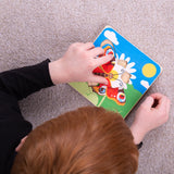 Bigjigs Toys: drewniane puzzle warstwowe motyl Lifecycle Layer Puzzle - Noski Noski