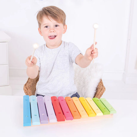 Bigjigs Toys: drewniany ksylofon Snazzy Xylophone - Noski Noski