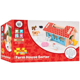 Bigjigs Toys: drewniany sorter Farma - Noski Noski