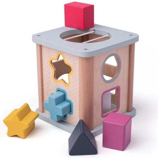 Bigjigs Toys: drewniany sorter kształtów Shape Sorter - Noski Noski