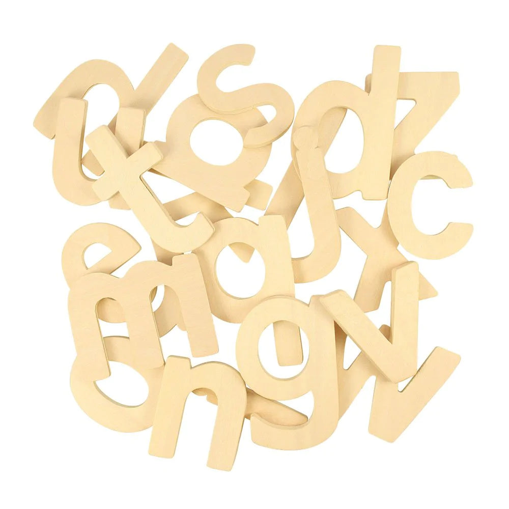 Bigjigs Toys: drewniany zestaw małe litery a-z Lowercase ABC Drawing Templates - Noski Noski