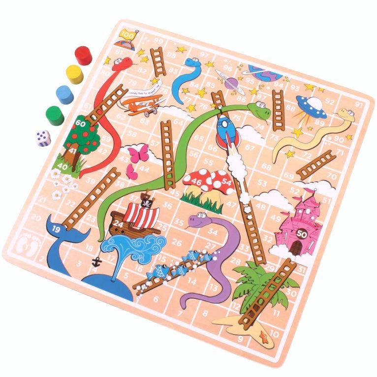 Bigjigs Toys: gra planszowa Węże i Drabiny - Noski Noski