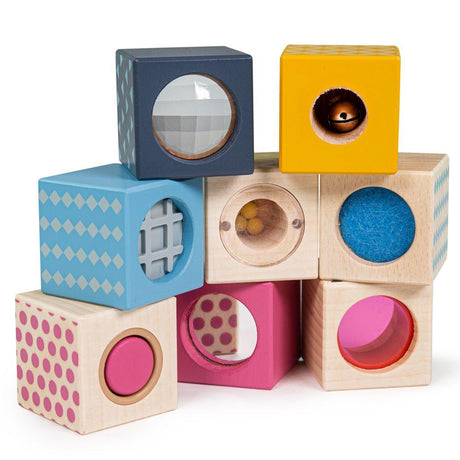 Bigjigs Toys: klocki sensoryczne Wooden Sensory Blocks - Noski Noski