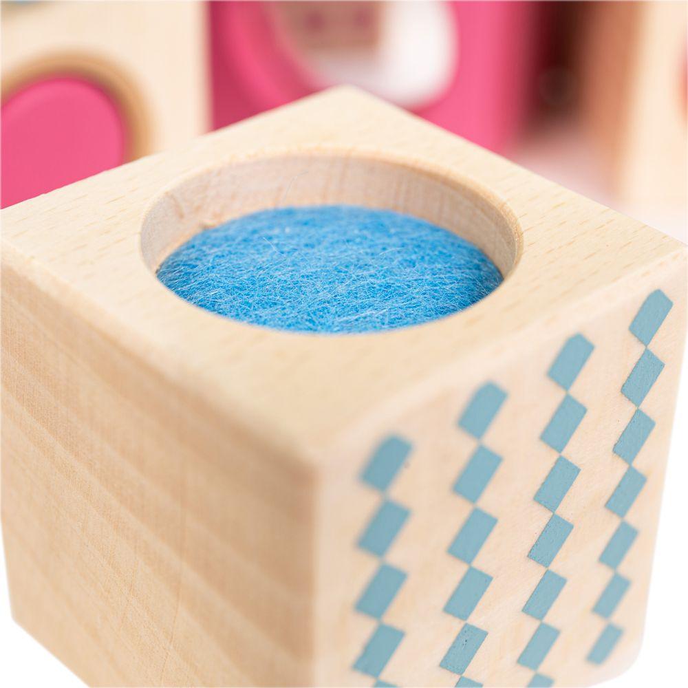 Bigjigs Toys: klocki sensoryczne Wooden Sensory Blocks - Noski Noski