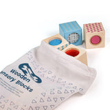 Bigjigs Toys: klocki sensoryczne Wooden Sensory Blocks - Noski Noski