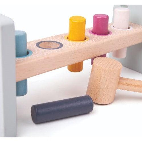 Bigjigs Toys: przebijanka pastelowa Hammer Bench - Noski Noski