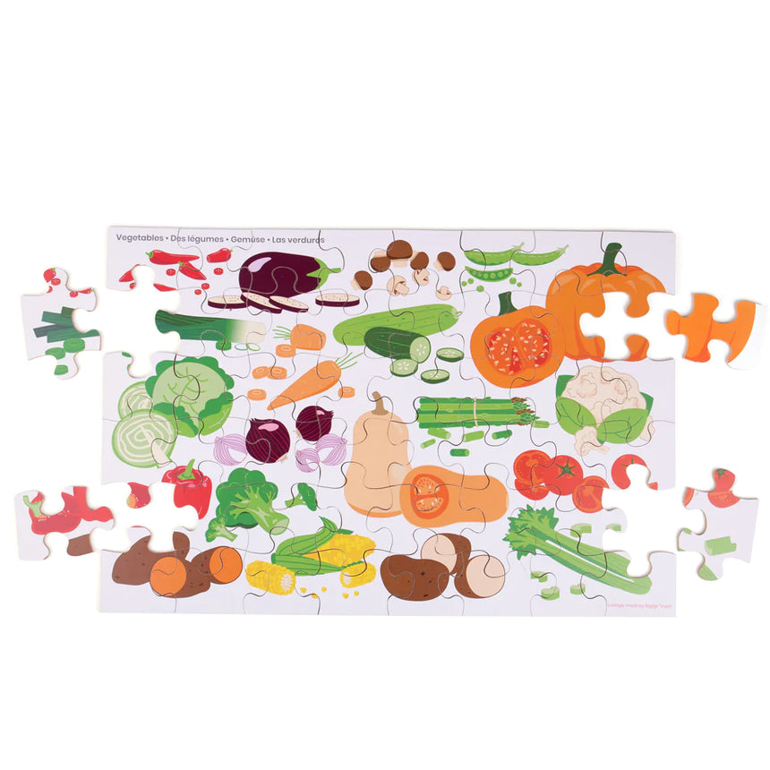 Bigjigs Toys: puzzle Warzywa Vegetables Floor Puzzle - Noski Noski