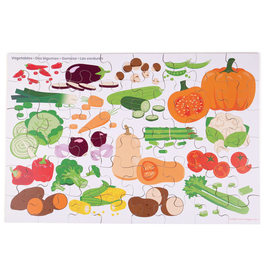 Bigjigs Toys: puzzle Warzywa Vegetables Floor Puzzle - Noski Noski