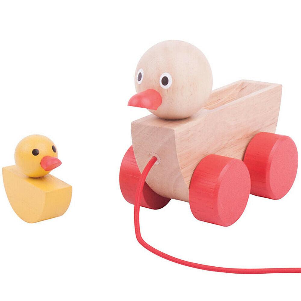 Bigjigs Toys: zabawka do ciągnięcia Kaczka i Kaczątko - Noski Noski