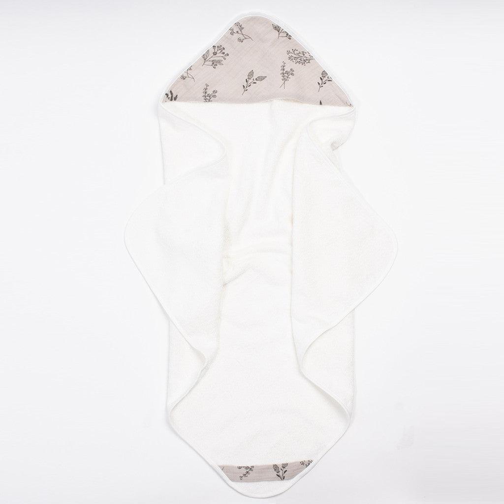 Bim.Bla: bambusowy ręcznik niemowlęcy z kapturkiem Botanical - Noski Noski