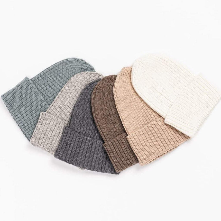 Ciepła czapka beanie Bim Bla Woolcot dla dzieci 2-5 lat z miękkiej bawełny organicznej i wełny merynosów.