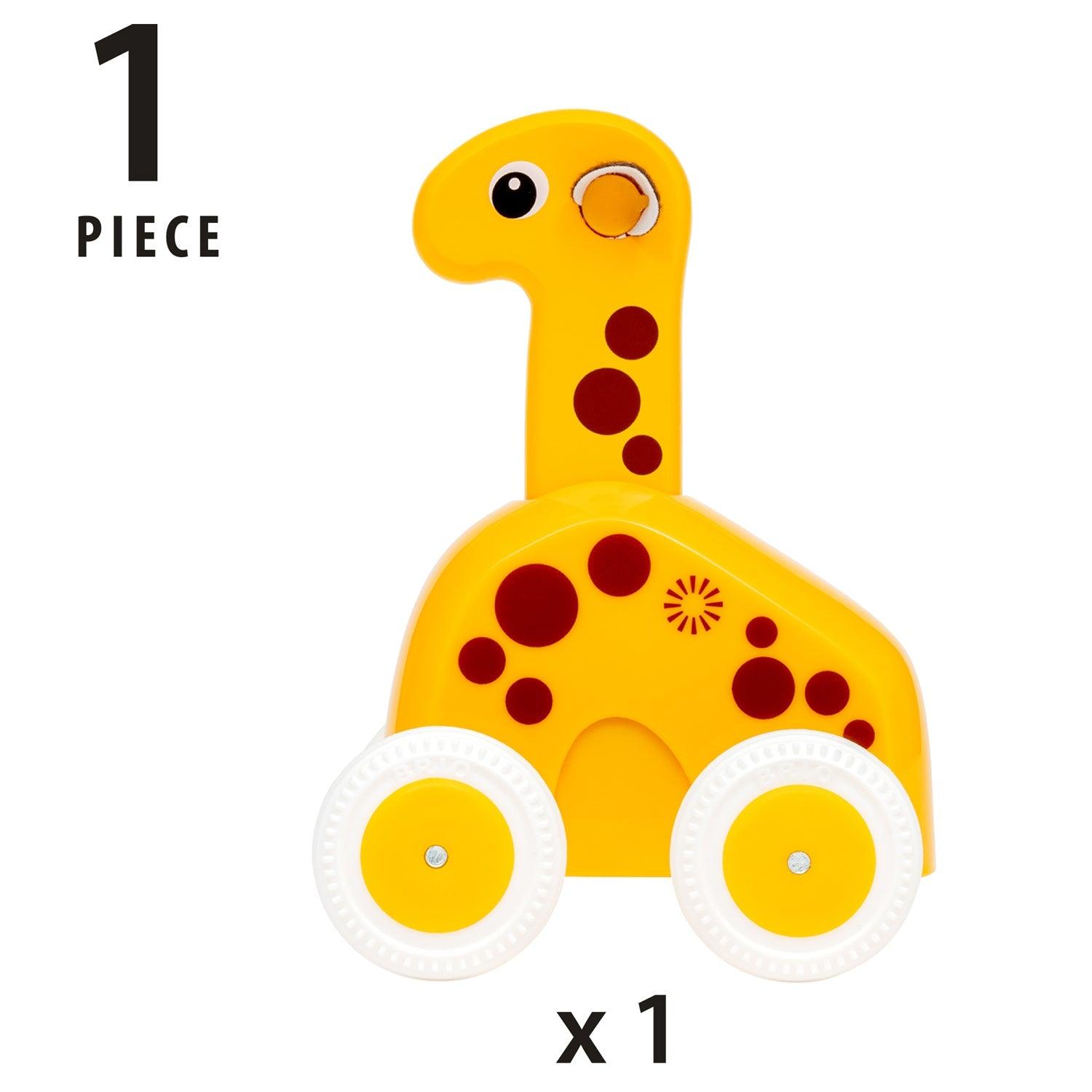 BRIO: drewniana zabawka jeżdżąca żyrafa Push & Go - Noski Noski