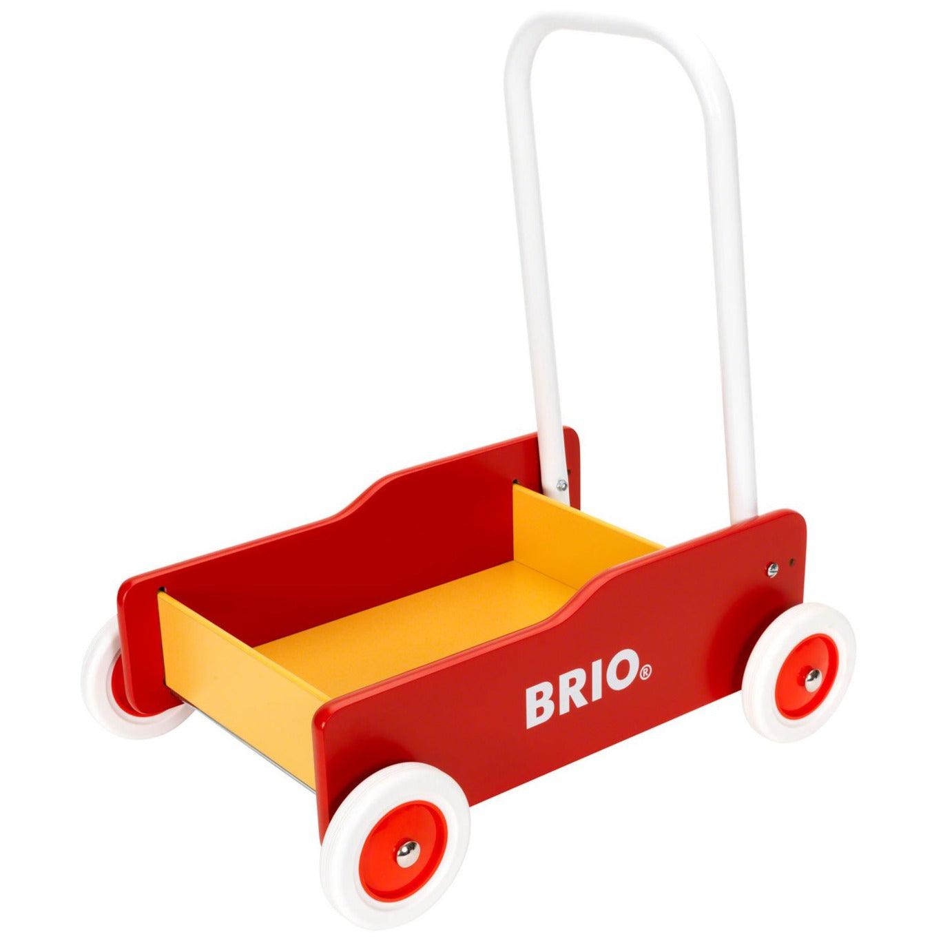 BRIO: drewniany pchacz do nauki chodzenia czerwony Toddler Wobbler - Noski Noski