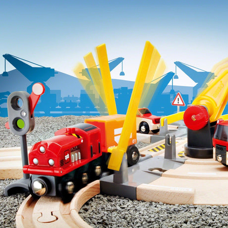 BRIO: drogi i szyny z żurawiem Rail & Road Crane Set World - Noski Noski