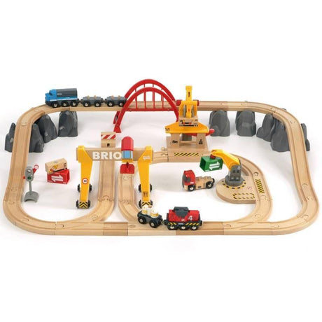 BRIO: kolejka drewniana Cargo Railway Deluxe Set World - Noski Noski