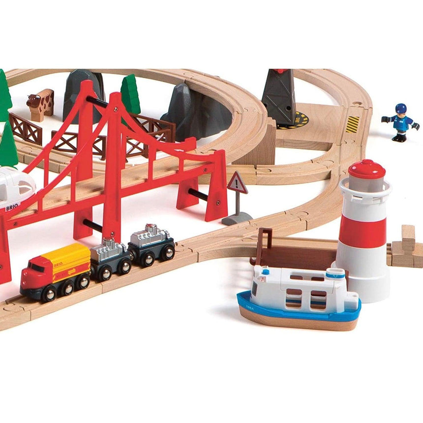 BRIO: kolejka drewniana Railway World Deluxe Set - Noski Noski