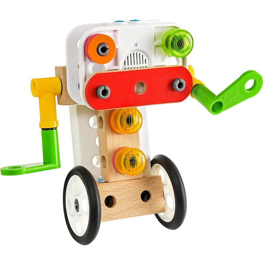 Klocki konstrukcyjne Brio Builder Record & Play, 68-elementowy zestaw z rejestratorem dźwięku, rozwija kreatywność dzieci.