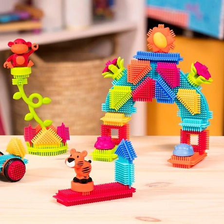 Bristle Blocks: klocki jeżyki w pudełku Jungle Adventure Storage Bucket 58 el. - Noski Noski