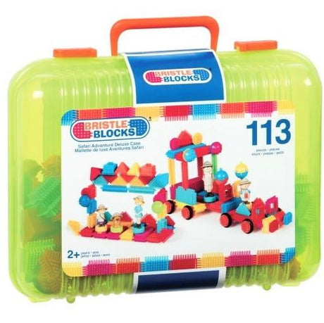 Bristle Blocks: klocki jeżyki w walizce Safari Adventure Deluxe Case 113 el. - Noski Noski
