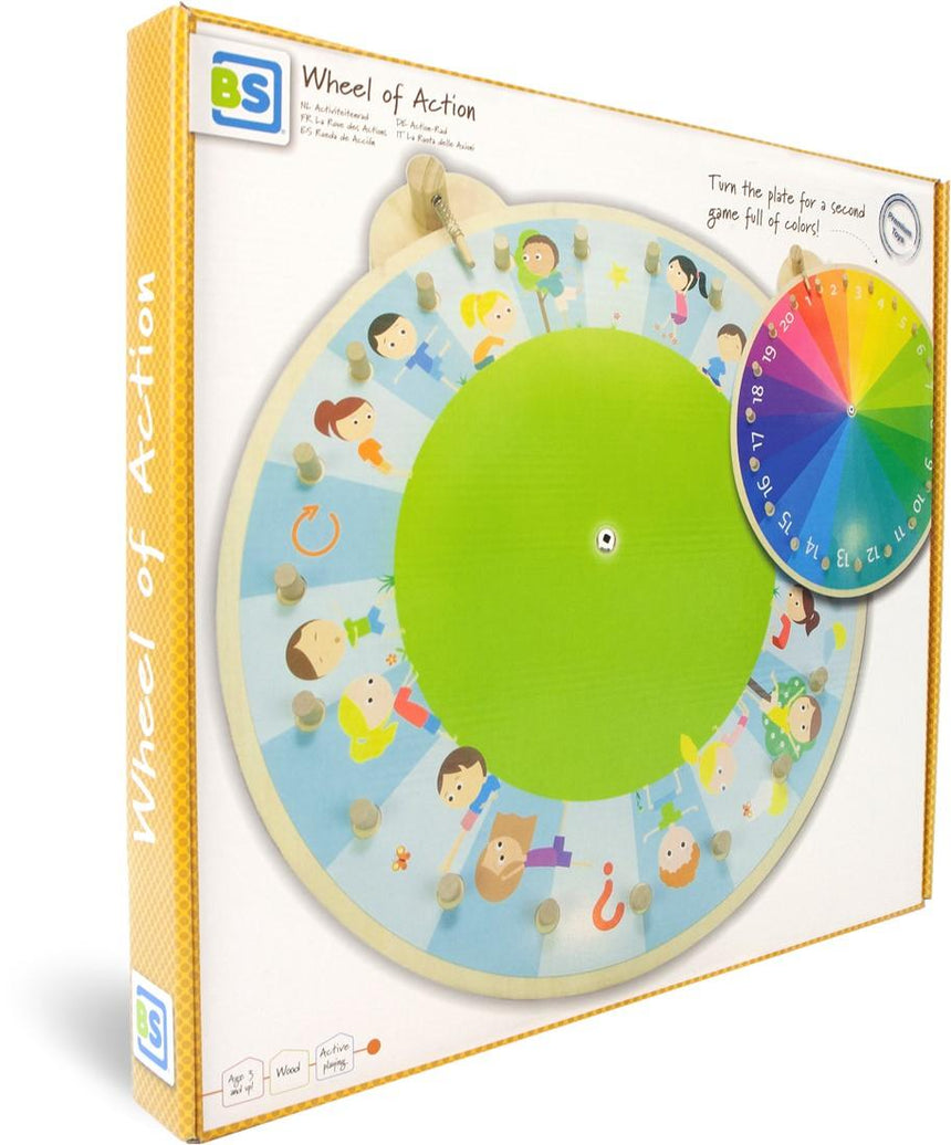 BS Toys: drewniane koło fortuny Wheel of Action - Noski Noski