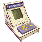 Konsola do gier Buki Arcade to DIY automat zręcznościowy z 12 klasycznymi grami w tym snake, tetris i bitwa czołgów.