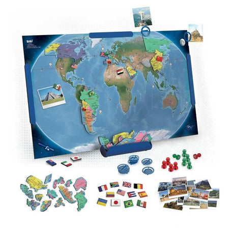 Buki: magnetyczna mapa świata wersja francuska Planisphere - Noski Noski