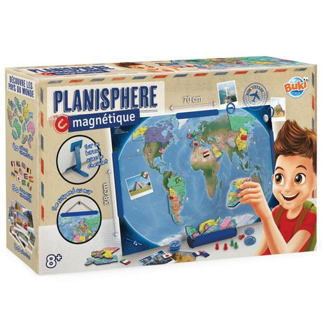 Buki: magnetyczna mapa świata wersja francuska Planisphere - Noski Noski